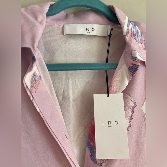 NWT Iro Anjeli Shirt Mulitcolor Light Ivory Pink - Picture 5 of 9
